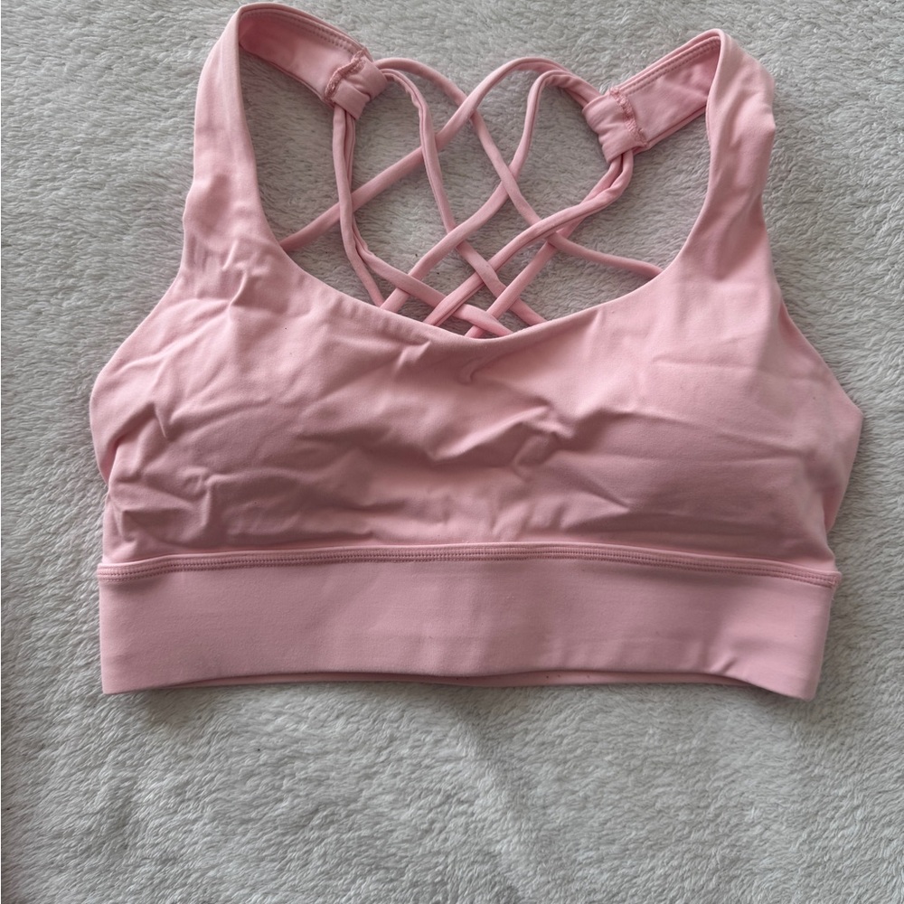 First Health Apparel Racerback Sports Bra with Crisscross Straps